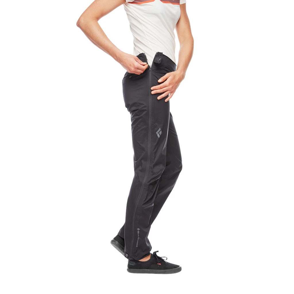 Black Diamond StormLine Stretch Full Zip Regnbukse Dame