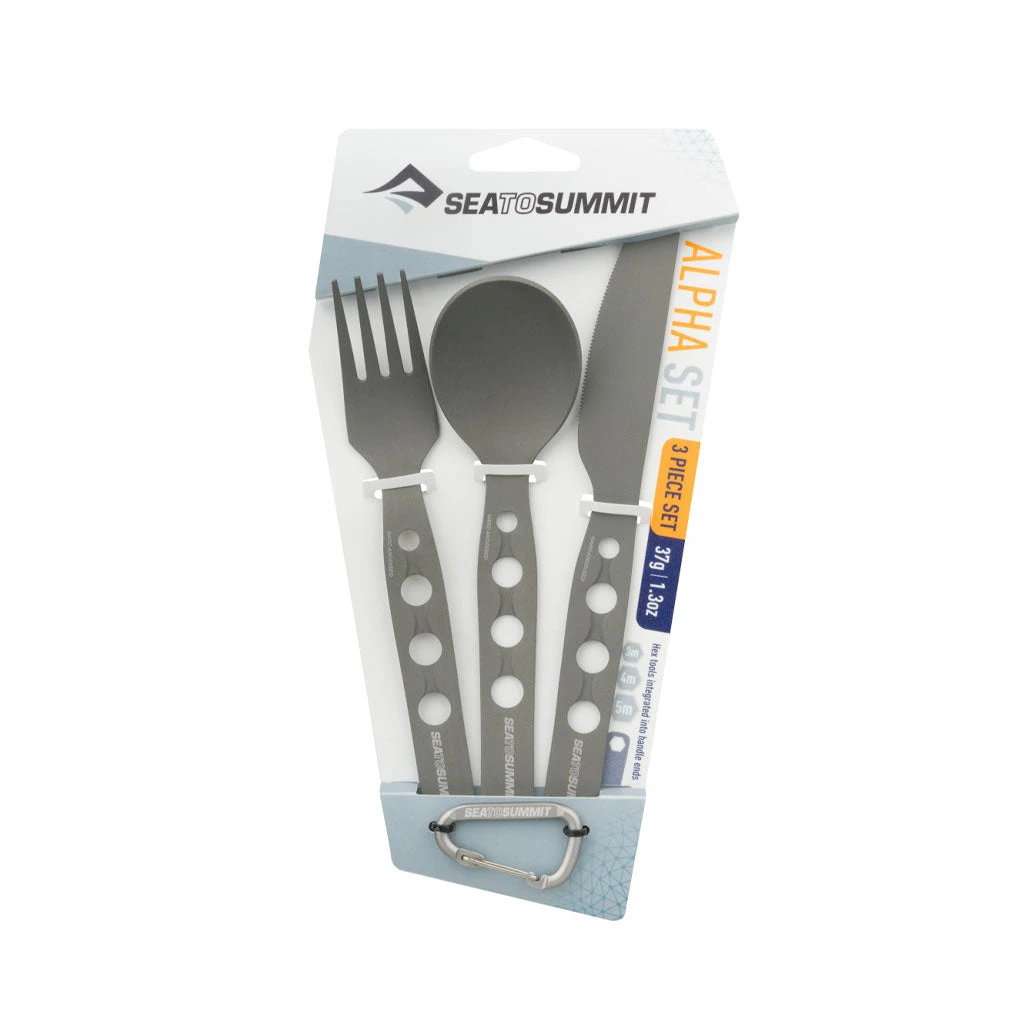 Sea To Summit AlphaSet 3 Piece Turbestikk (kniv/skje/gaffel) - Bilde 3