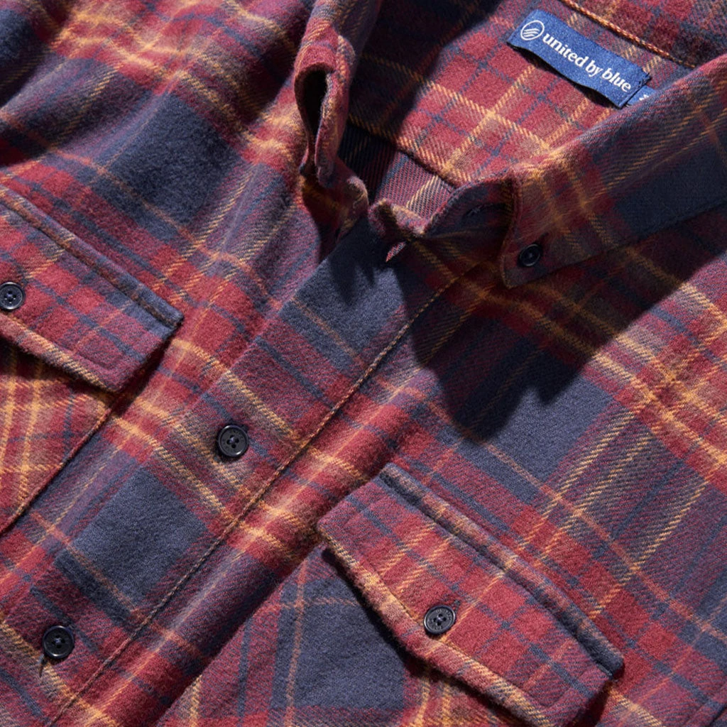 United By Blue Responsible Flanellskjorte - Merlot (Herre) - Bilde 3